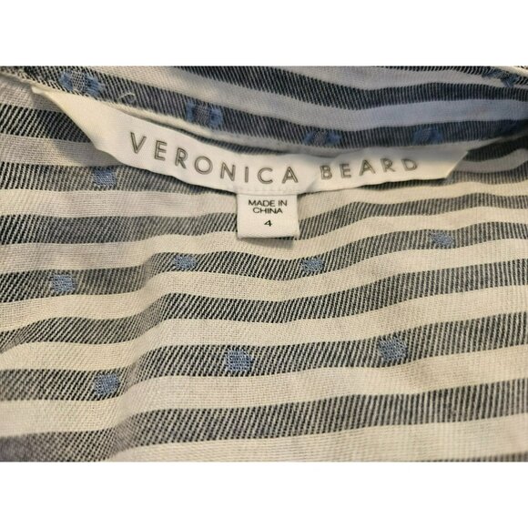 VERONICA BEARD Kai Striped Ruffle Dress Size 4 - Picture 8 of 8